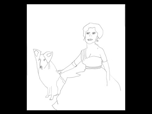 Gown and Dog