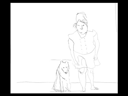 Hulking Girl and Dog